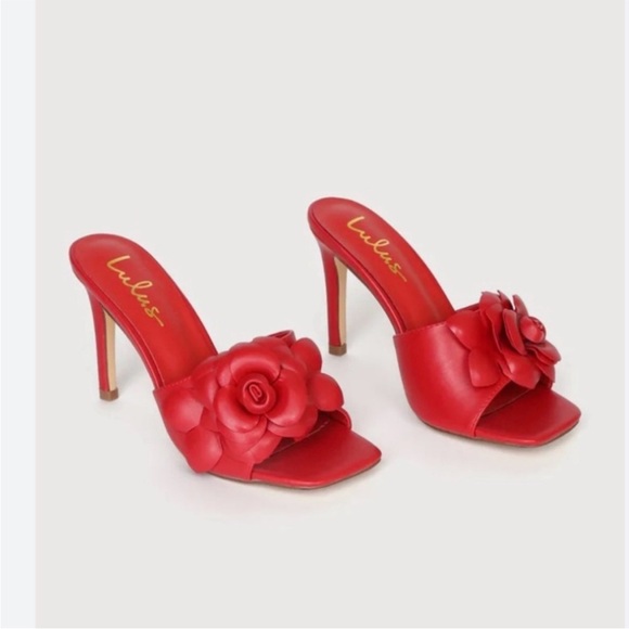 LULU’S FLOWINA SQUARE TOE SLIDE HEEL SANDALS - Picture 9 of 9